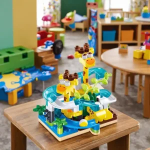 اسباب بازی بلوک های زرافه و توپ