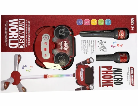 اسباب‌بازی میکروفون پایه‌دار دو قلو کودک