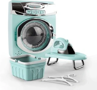 اسباب‌بازی ست لوازم خانگی پاستلی (لباسشویی باتری‌خور)